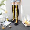 Women Funny Chicken Feet Socks Over Knee Socks Ostrich Print Slimming Socks Autumn Winter Long Tube Stockings for Ladies