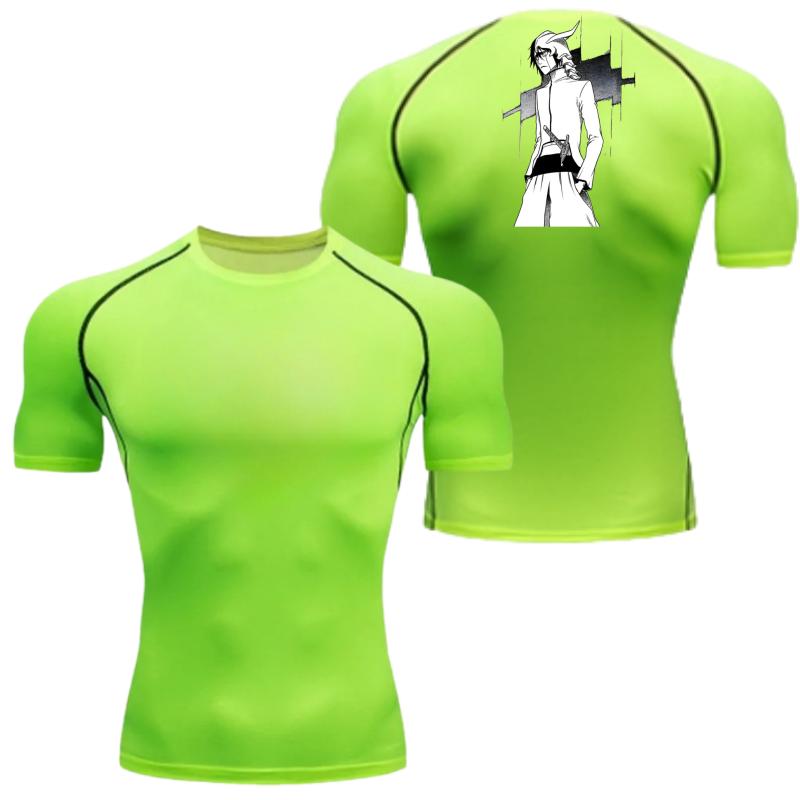 

Мужская компрессионная летняя футболка 2в1 с графикой отбеливателя, спортивная, для бега, быстросохнущая, для спортзала, фитнес-толстовка, эластичный топ-футболка XXXL