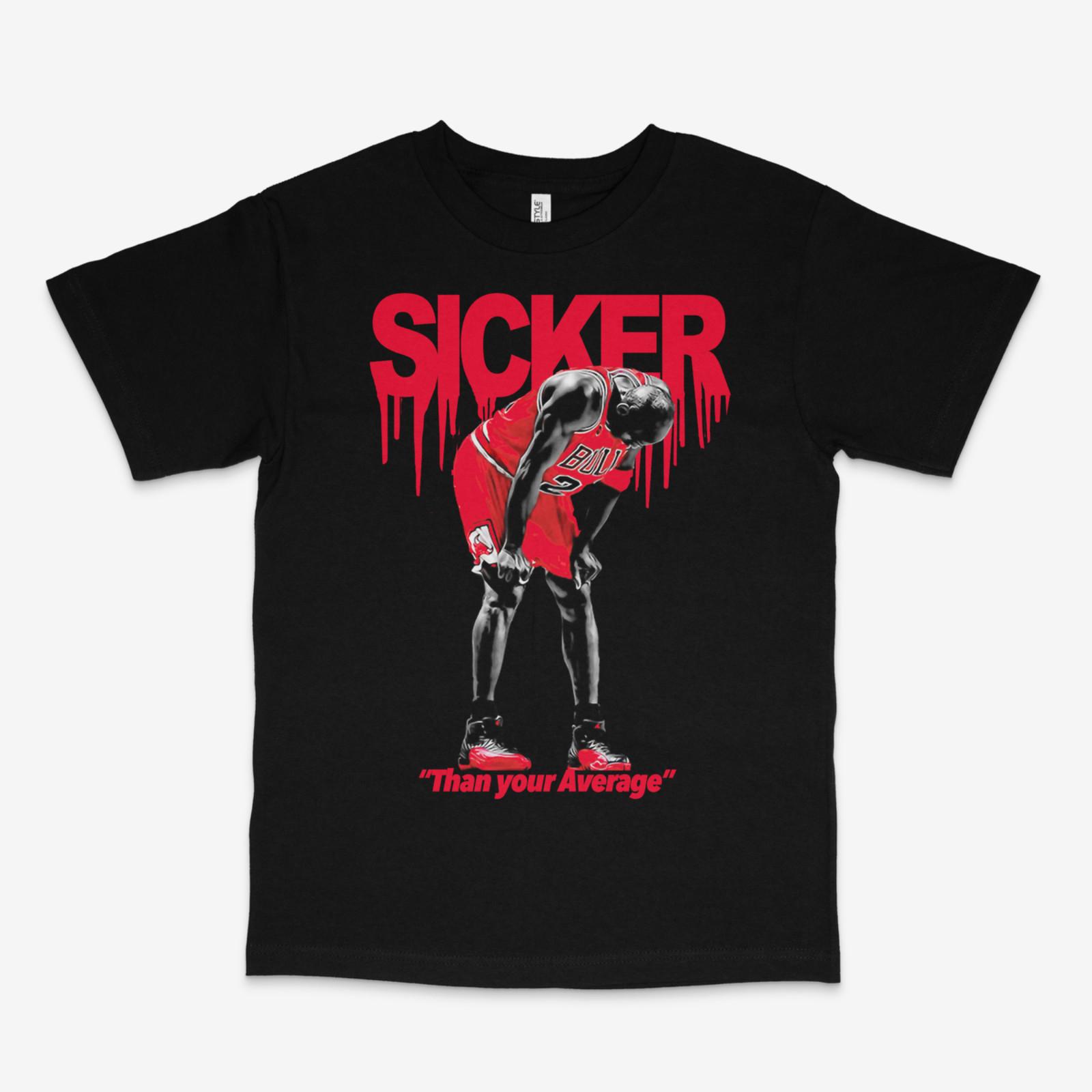 Sicker than your Average Flu Game 12s Black Tee S