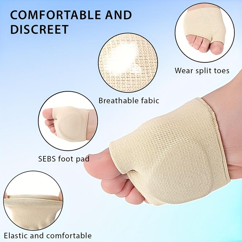 Mittelfußpolster zur Linderung von Fußschmerzen – 1 Paar weiche Gelpolsterbezüge für Damen und Herren – bequeme, waschbare Fußstützsocken