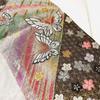 Used Beautiful condition, Furisode obi (kimono sash), tailored, Nishijin-ori (Kyoto weaving), pure silk, gold thread, butterfly, small floral