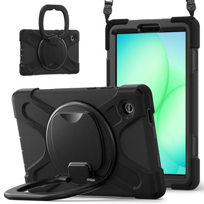 New Material 360 Rotate Hands Grip Defender Tablet Case Cover for Samsung Galaxy Tab A11 8.7 Inch 2025 with Shoulder Belt