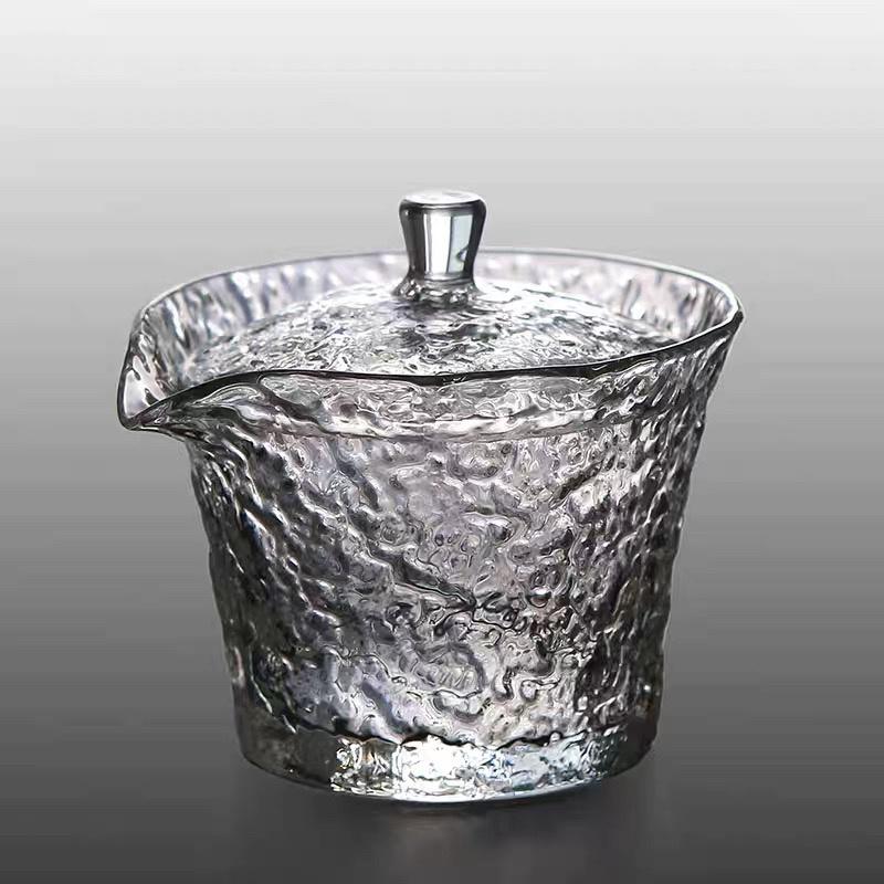 200ML Hammer Pattern High Borosilicate Glass Gaiwan Tea Cover Bowl Tea Cup and Lid Heat Resistant Tea Tureen Kung Fu Tea Set Acc 200ml чистый
