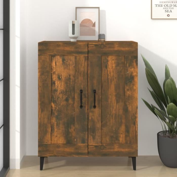 817342 vidaXL Buffet Smoked Oak 69.5x34x90 Cm Engineered Wood