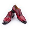 Fashion Successful Men's Leather Shoes Elegant Printing Wedding Party Social Footwear Red Black Office Adult Shoe Lace Up Comfortable