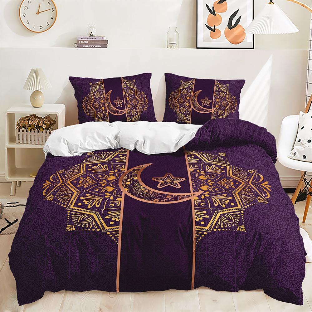 3D Moon Pattern Duvet Cover Pillowcase Bedding Kids Bedding Set Adult Teens Single Double Queen Size Gift