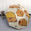 1pc Cute Capybara Automatic Folding Umbrella, Sturdy And Durable Automatic Folding Umbrella with 8 Ribs, Convenient for Outdoor Use005