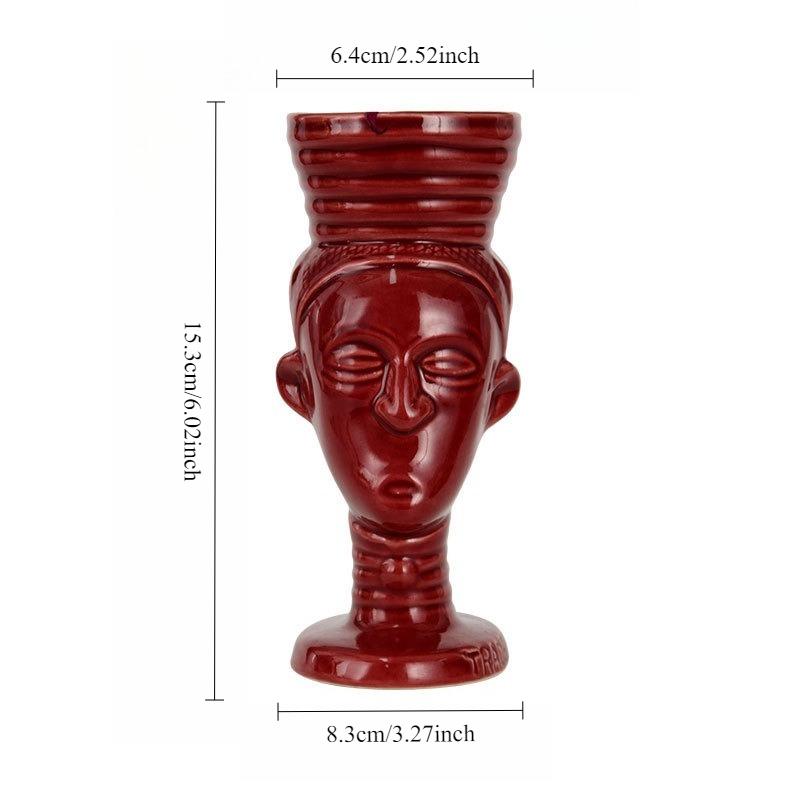 

1pcs Transparent Drinkware Bar Party Cocktail Glass Personalized European Style TiKi Cup Hawaiian Ceramic Home Decor Wine Glass