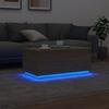  Coffee Table with LED Lighting, Sonoma Oak, 90x50x40 Cm
