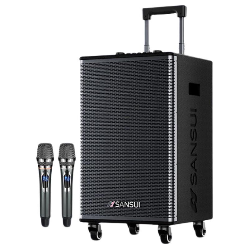 SANSUI E10pro Portable Outdoor KTV Speaker with Wireless Microphone (CN Version)