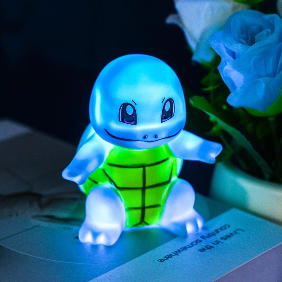 12cm Pokemon Pikachu Night Light Anime Figure Cute Bedside Lamp For Bedrooms Ornaments Children's Luminous Toys Christmas Gift