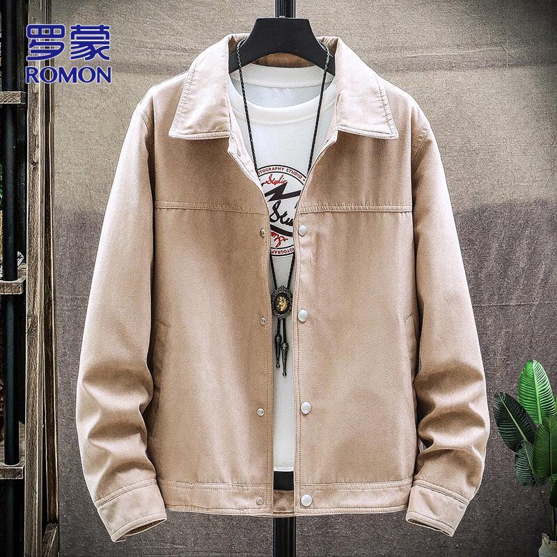ROMON Men's Autumn/Winter Casual Collared Jacket