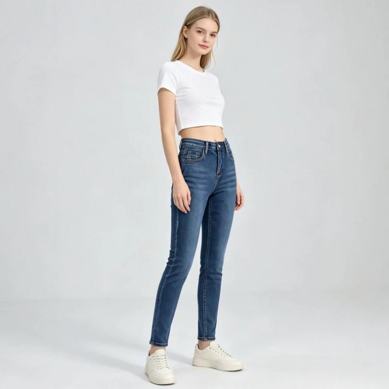 Womens High Waist Stretch Skinny Jeans Slim Fit Denim Pants Streetwear