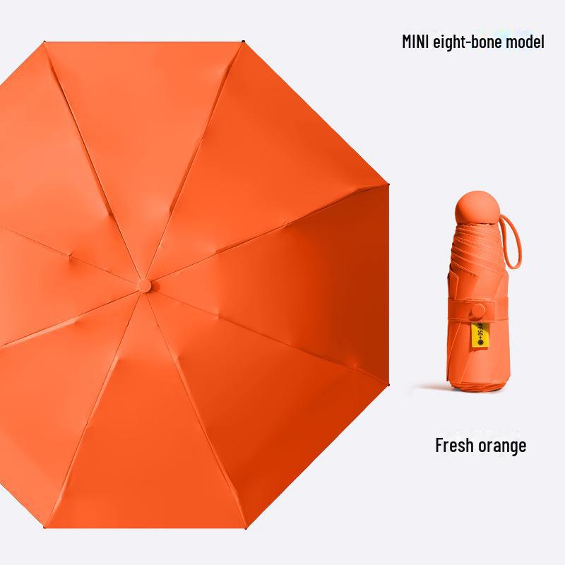 50% Folding Women's Dual-Purpose Mini Portable Pocket Capsule Umbrella - High-Grade Sun Protection