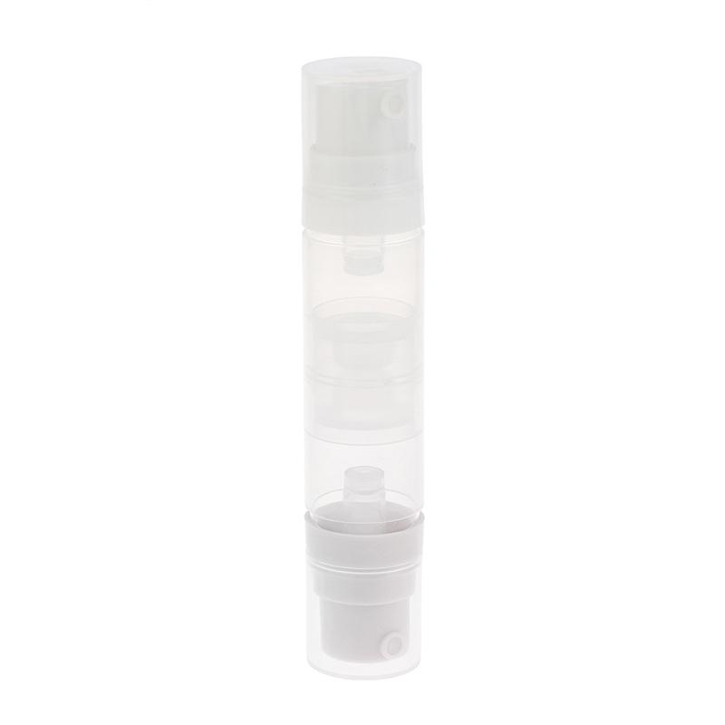 5Ml+5Ml Double Headed Vacuum Press Type Spray/Lotion Bottle Refillable Makeup Cosmetics Cream Gel Moisturizers Liquid Container