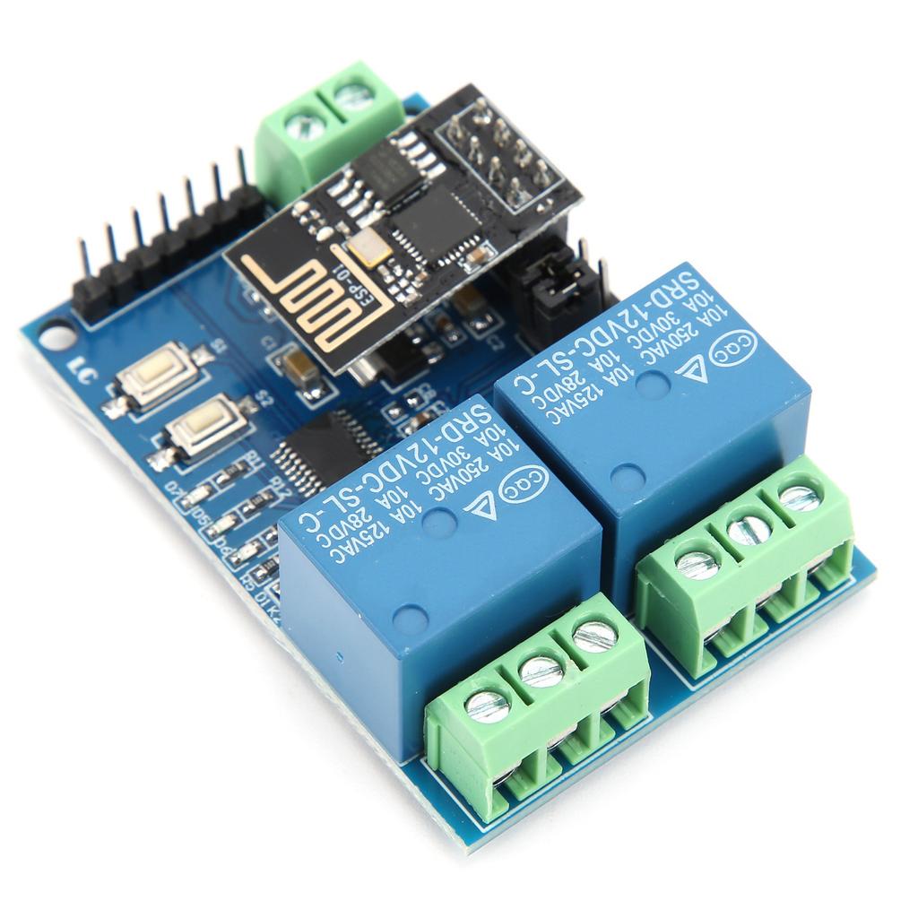 2?Way WiFi Relémodul for Android Mobiltelefon APP Trådløs Fjernkontrollbryter 12V ESP8266