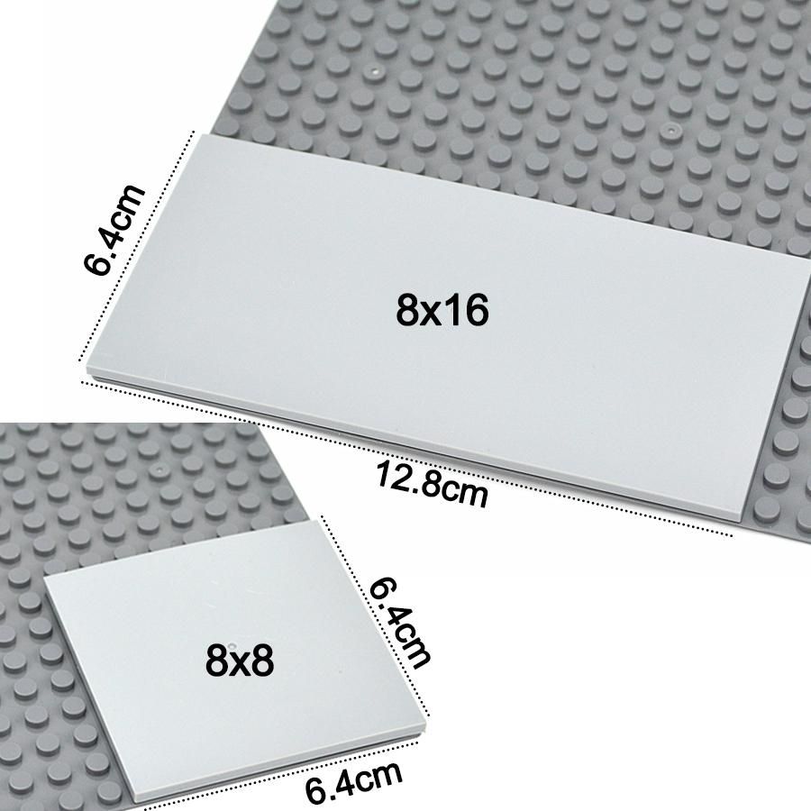 DIY Smooth Flat 4x4 6x6 8x8 8x16 Tile Building Blocks Assembles Particles Light Board Bricks 4*4 6*6 8*8 8*16 Plate Creative Toy