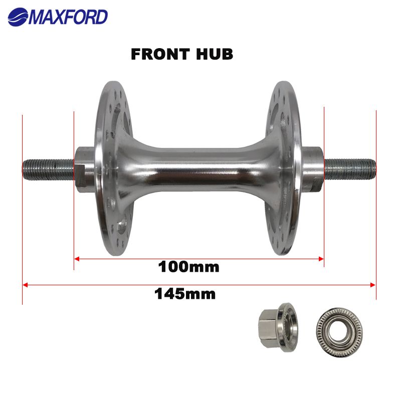 MAXFORD Bicycle Hub Fixie Bike Sealed bearing Aluminum Hub 32H 36H Hub Freewheel Fixed Gear Bike Track Bike Cycling Parts 32H Front silver