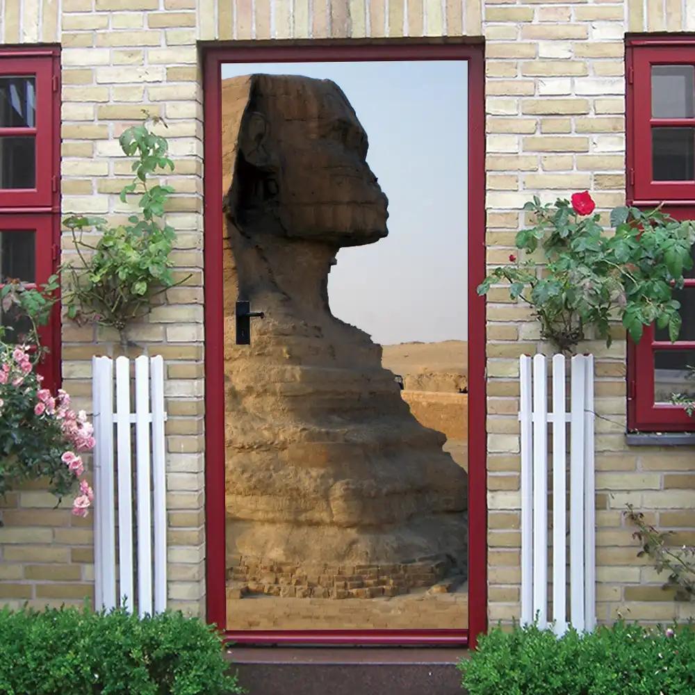 Retro Themed Kitchen Decoration PVC Door Sticker - a Festive Door Decoration That Can Be Easily Removed, Suitable for Kitchen, Guest Room