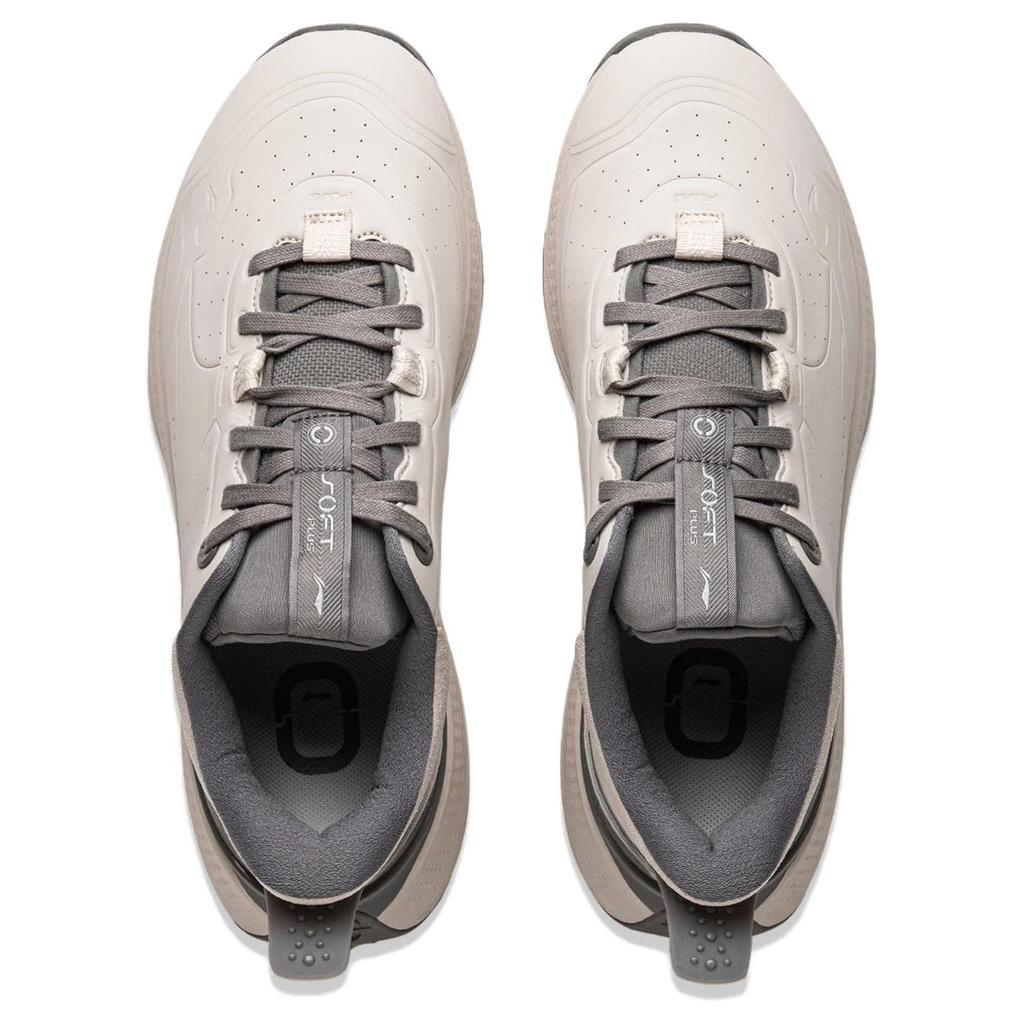 Li-Ning Soft Plus Shield Minimalist Comfortable Durable Sweat-Absorbing Low-Top Casual Shoes Men sneaker Mica-Gray AGLU229-4