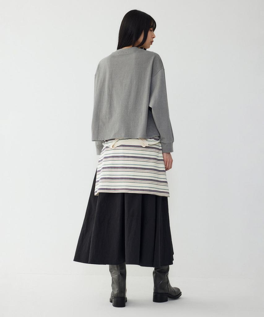 STUDIO TOMBOY String Banding Flare Skirt_Black 9176232972