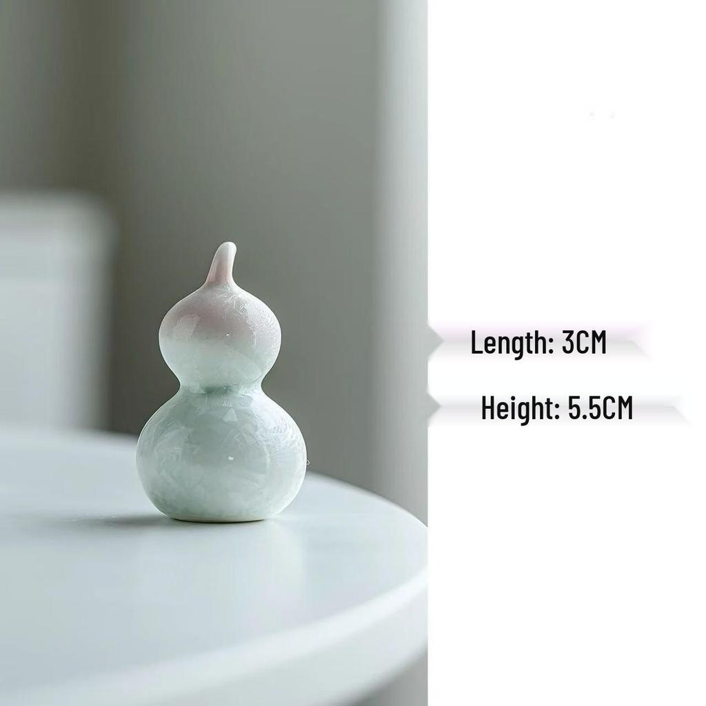 Xianci Colorful Ceramic Gourd Ornament - Cute Tea Pet Accessory for Tea Ceremony