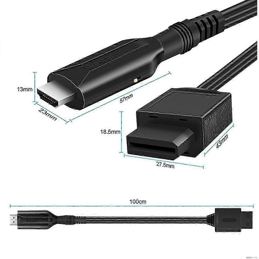 WIISTAR WII To HDMI-Compatible Converter Cable Wii 2 HDMI-for HDTV