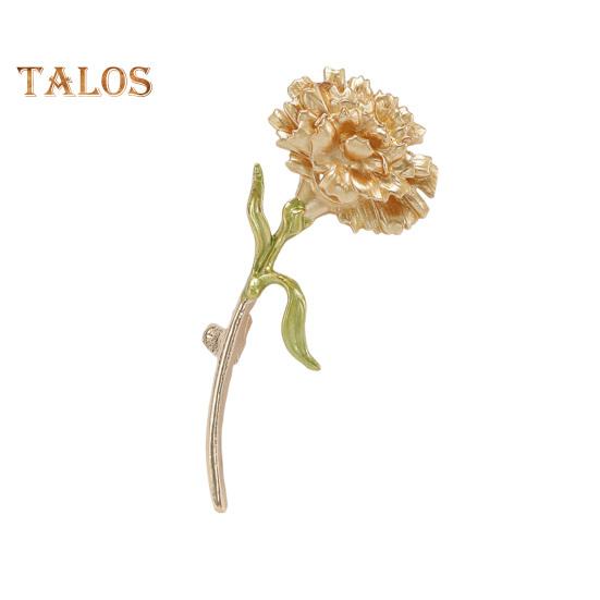 Alloy Enamel Flower Carnation Brooch Dripping Oil Process Pin Wearresistant Antirust Brooch Versatile Collar Coat Accessory For Party