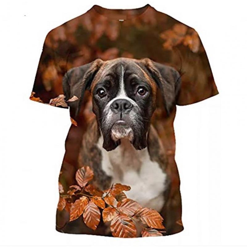 Men's 3D Printed T-Shirt Animal Pattern Printing Short Sleeve O-Neck Pullover Casual Top