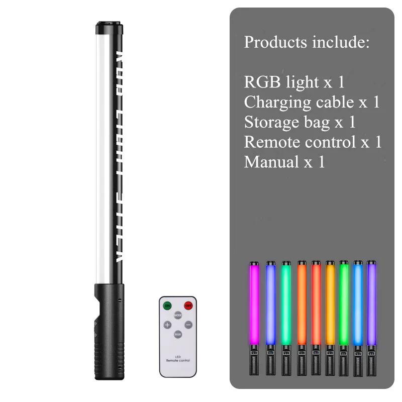 Photography Lighting Stick RGB Handheld LED Light Wand USB Rechargeable 3000-6000K Home Party RGB Fill Lights LED Flash