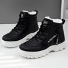 Shoes Women's Snow Boots Winter Fashion Warm Piled Thickened Cotton Shoes Lace-up Medium Tube Thick-soled Cotton Boots
