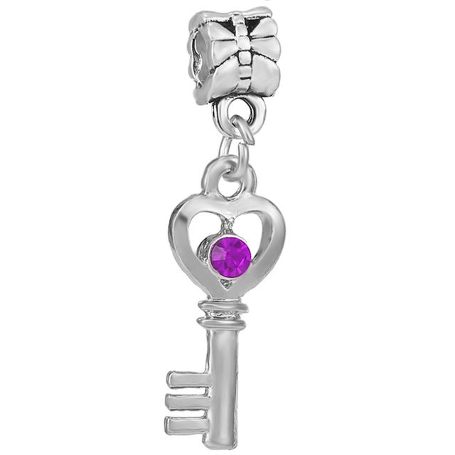 2pcs /Lot 45 Styles Key &Lock Sparkling Beads Charm Pendant Fit Diy Original Bracelets Necklaces For Women Men Jewelry Making