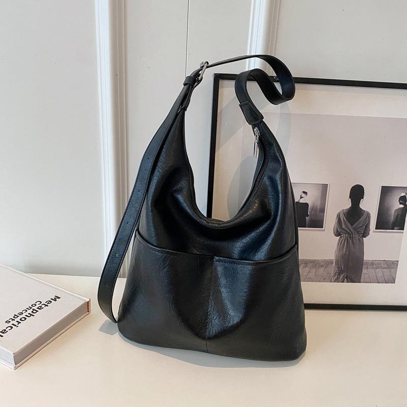 Retro Toteväska med Stor Kapacitet: Höst-/Vinterstil för högskolestudenter & pendlare