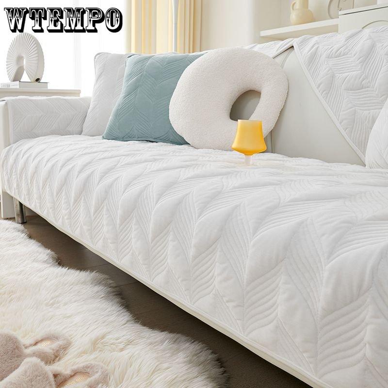 Nordic Simple Style Sofa Cushion Modern Fashion All-season Universal Anti-skid Cushion Living Room Backrest Towel Plush Sofa Cover