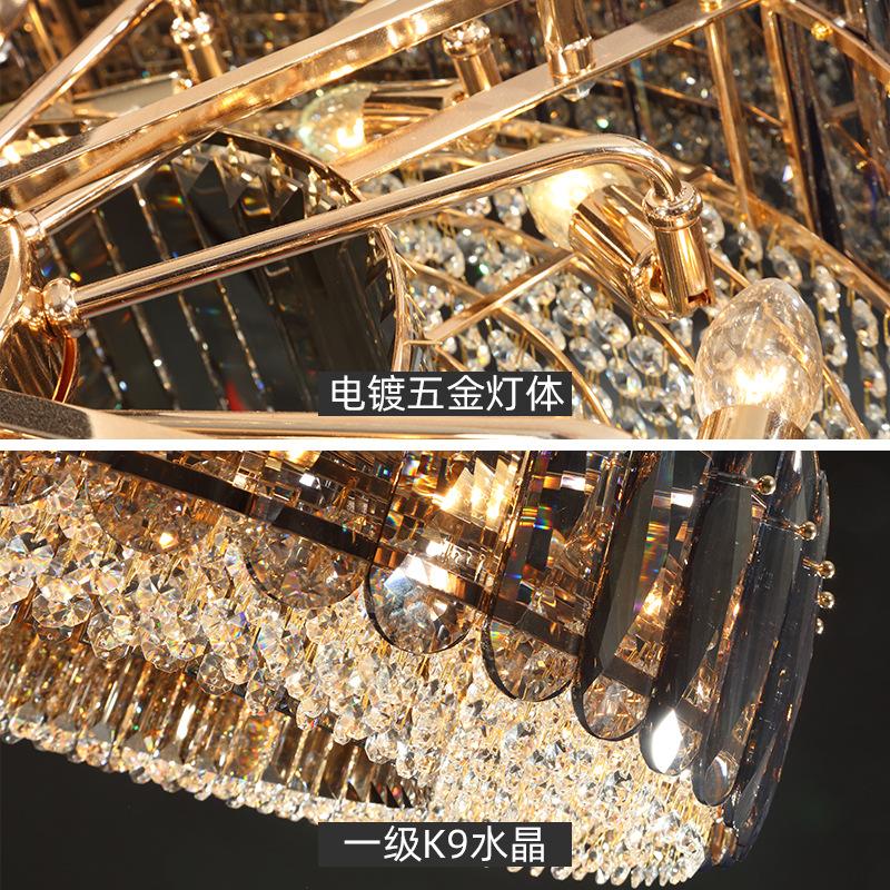 Top luxury crystal chandelier for living room luxury home decor modern cristal lamp dining room bedroom gold led light fixture