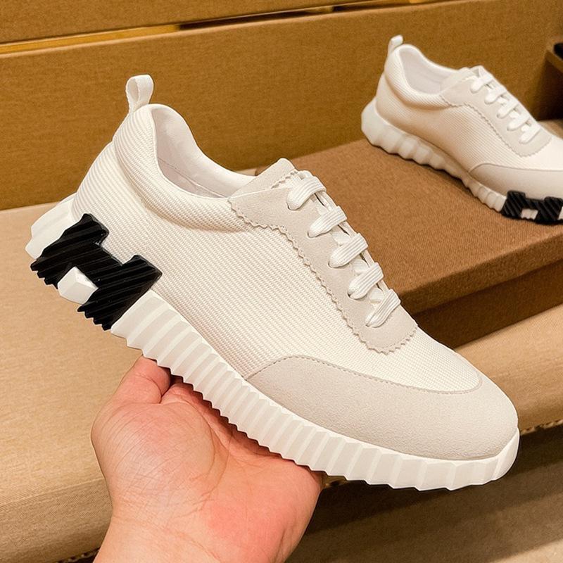 Outdoor Casual Shoes Men's Matte Leather Breathable Running Shoes Trendy Brand Light Luxury Fashion Contrasting Sports Shoes