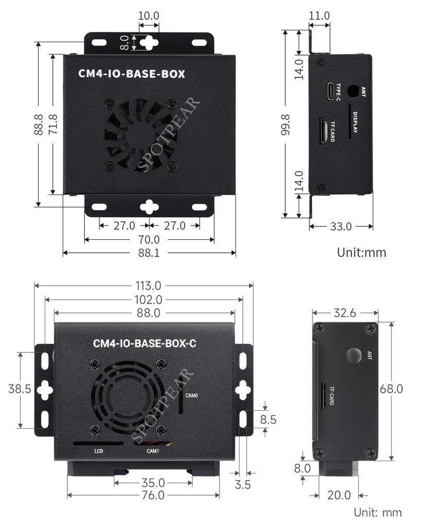 Raspberry Pi CM4 Mini Host IO Baseboard
