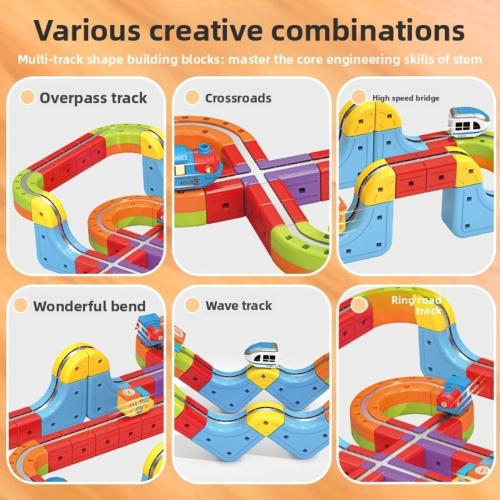 DIY Track Fusio Magnetic Car Toy 3D Cube Track Trackle Toy Set New Track Fusio Toys