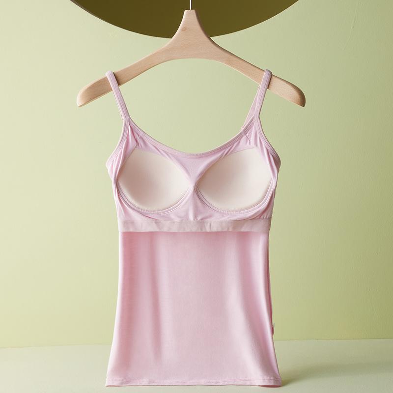Spring New Style of Halter Top with Breast Pad and Sleeveless Top Inside
