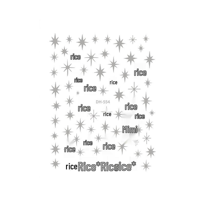 Redanco 3D Internet Celebrity DIY Pattern Nail Art Stickers DH-554
