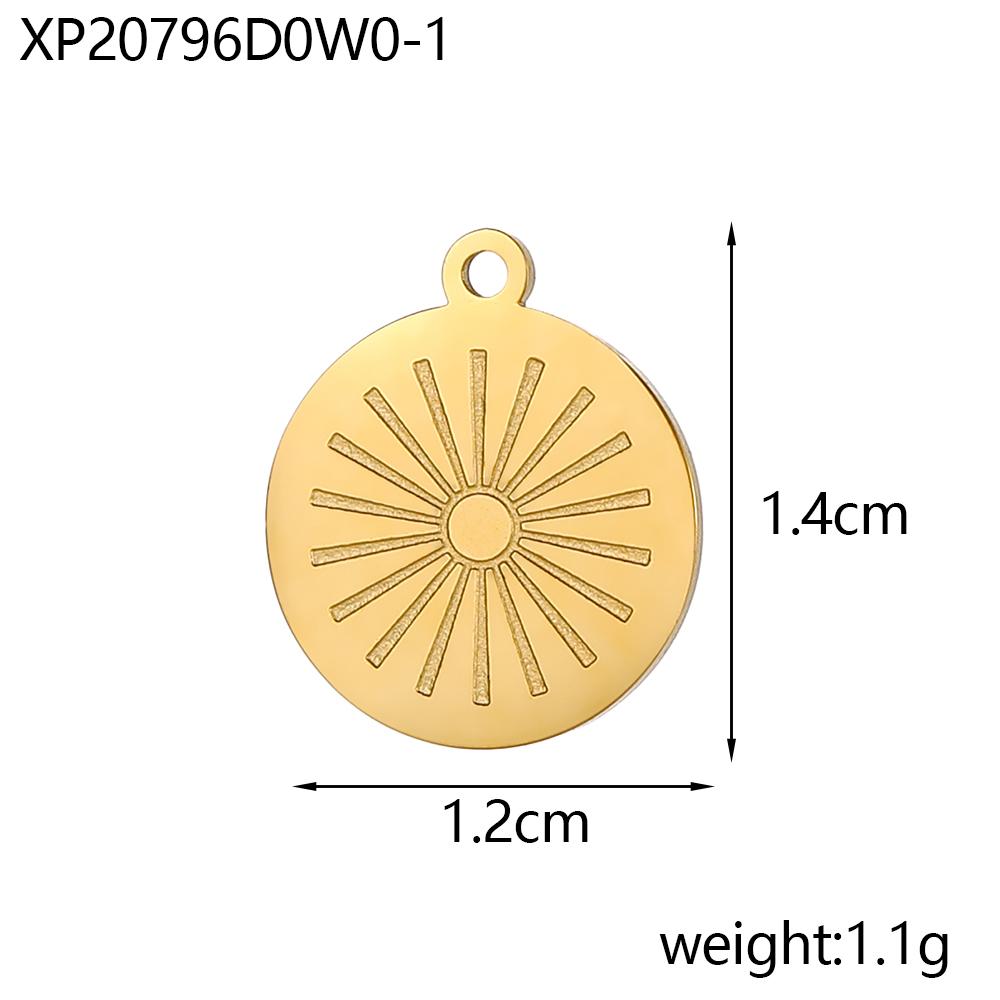 

CARLIDANA Gold Plated Jewelry Laser Engraved Logo Tags Pendant Jewellery Oval Stainless Steel DIY Name Round Coin Disc Charm