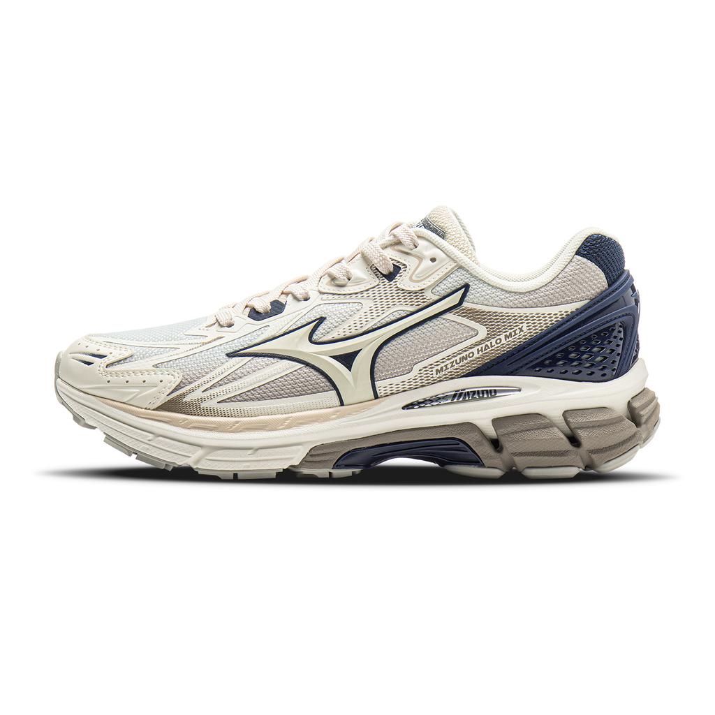 Mizuno Halo Mix Comfortable Versatile Non-Slip Durable Support Low-Top Running Shoes Women Sneaker Gray Blue D1GH240818