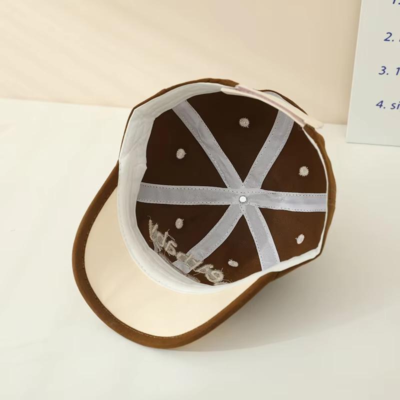 Niedliche Patchwork Baby Entenzungenkappe Cartoon Bär Lässige Baseballkappe Verstellbar Kinder Kleinkind Kurzer Schirm Sonnenhut