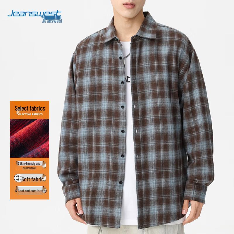 Jeanswest Men s Plaid Long-Sleeve Shirt XL