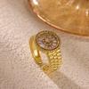 Round Tiny Zirconia Shiny Anillos Rings For Women Men Party Bague High-End Geometric Punk Personalized Jewelry Accessories Gift