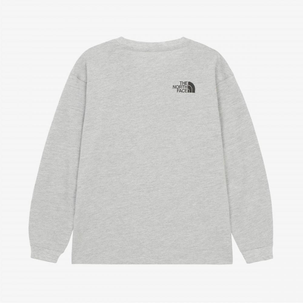 The North Face Kids Essential Long Sleeve Tee Melange Grey Nt7tr50u