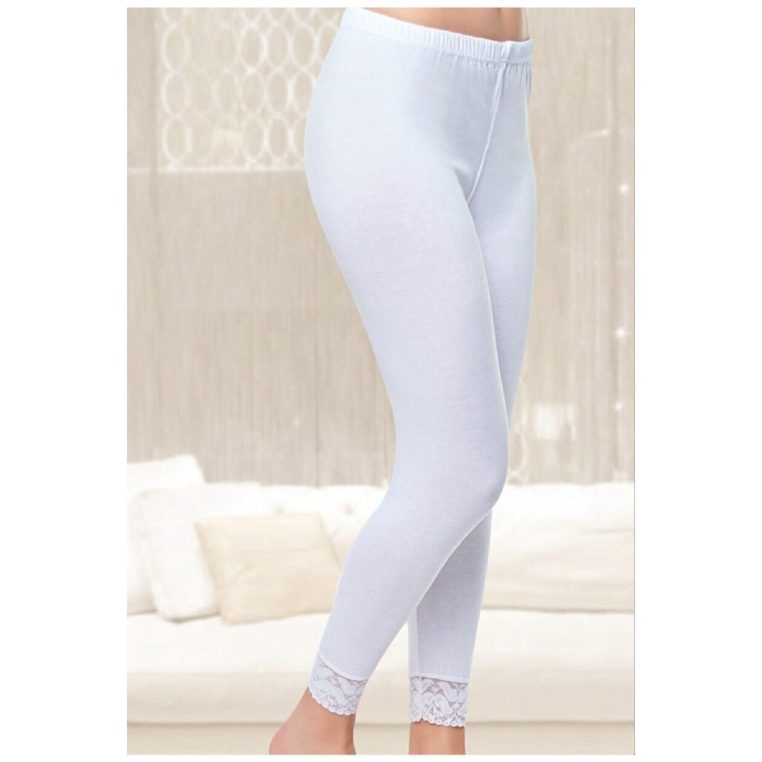 

White Lace Long Plain Women s Tights 0157mdm 2XL белый