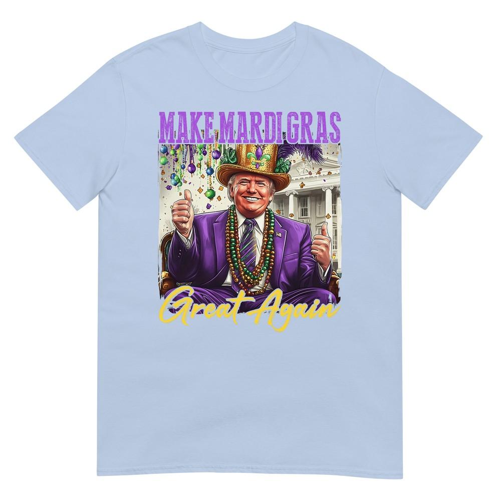 Funny Mardi Gras Donald Trump Mardi Gras American Flag Unisexs TShirt S