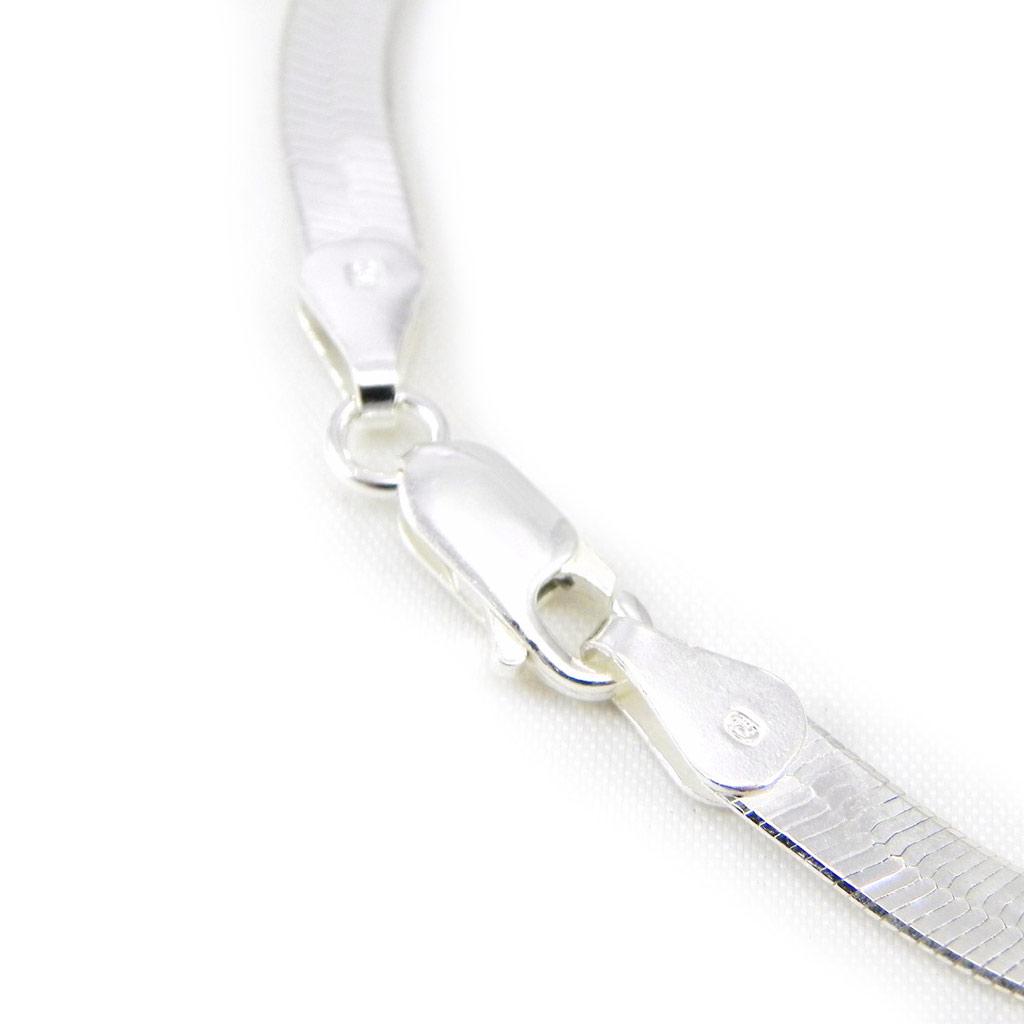 Les Trésors De Lily [G9064] - Silver Bracelet 'Mirror Design' 18 Cm 5 Mm