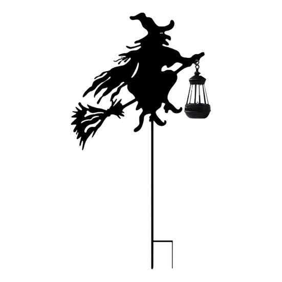 1/2Pcs Outdoor Witch Solar Lanterns Halloween Decorations Weather-Resistant